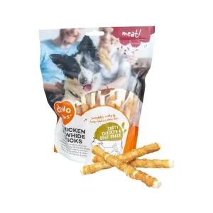 Duvo+ dog Meat! Chicken & rawhide sticks 400 g Dokud Zásoby Vydrží