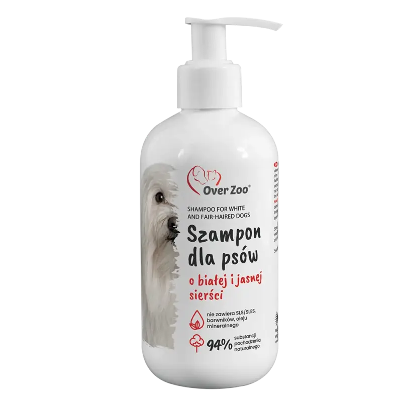 Hit Sezóny OVER ZOO Šampon pro psy s bílou a světlou srstí 250ml