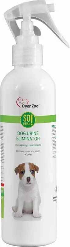 Nejprodávanější OVER ZOO Tak čerstvé! DOG URINE ELIMINATOR Odstraňuje skvrny od moči a zápach 250ml