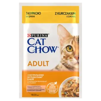 Autentický PURINA Cat Chow Adult Kuře a cuketa 85g sáček
