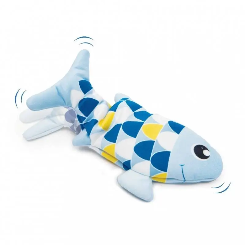 CATIT Groovy fish, skákající rybka - modrá Nová Kolekce