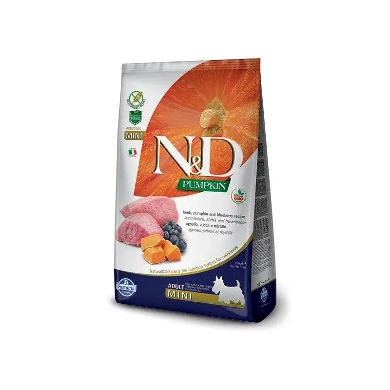 Akční Cena N&D Grain Free Pumpkin Dog Adult Mini Lamb & Blueberry 7kg