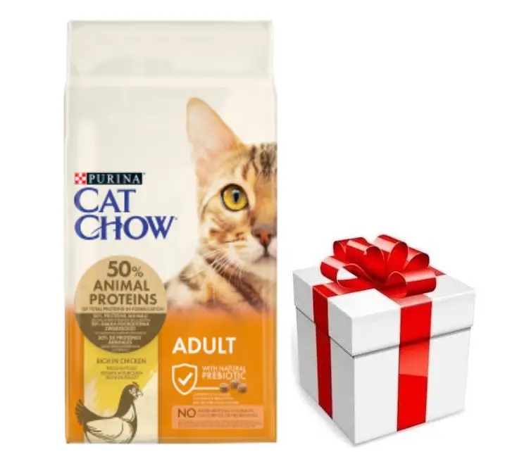 Must-Have PURINA Cat Chow Adult Chicken and Rice 15 kg + Překvapení pro kočku