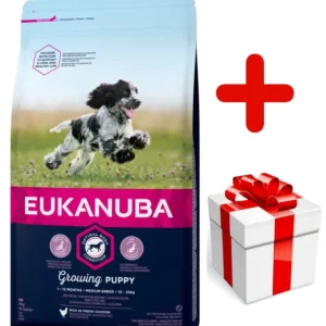 Výhodná Nabídka EUKANUBA Puppy&Junior Medium Breed 15kg + Překvapení pro psa