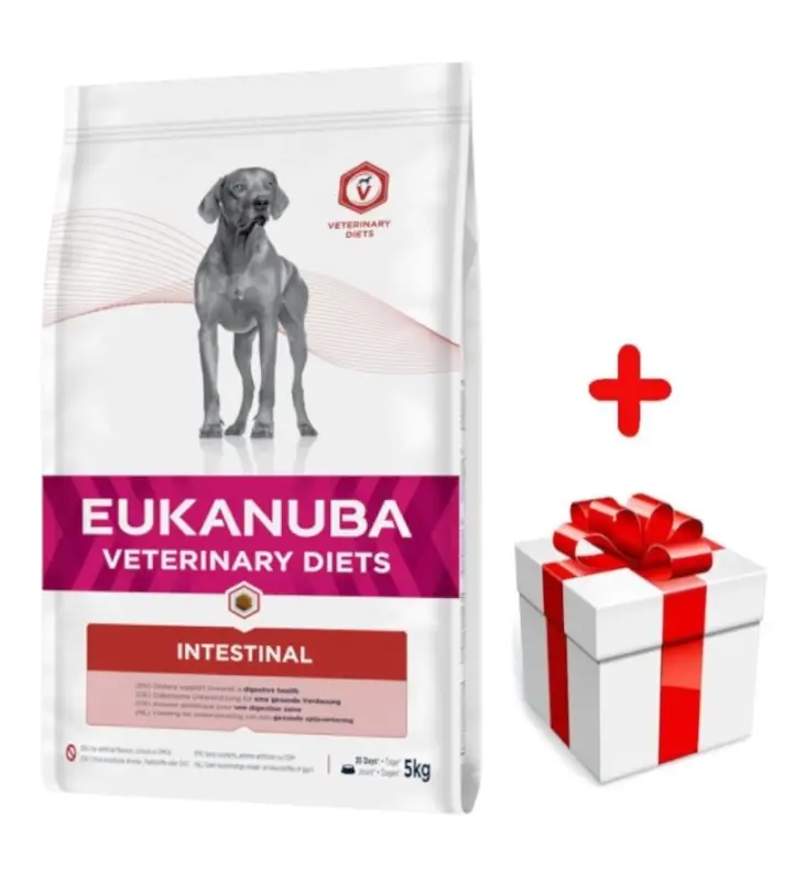 EUKANUBA Intestinal Dog 5kg + Překvapení pro psa Oblíbený