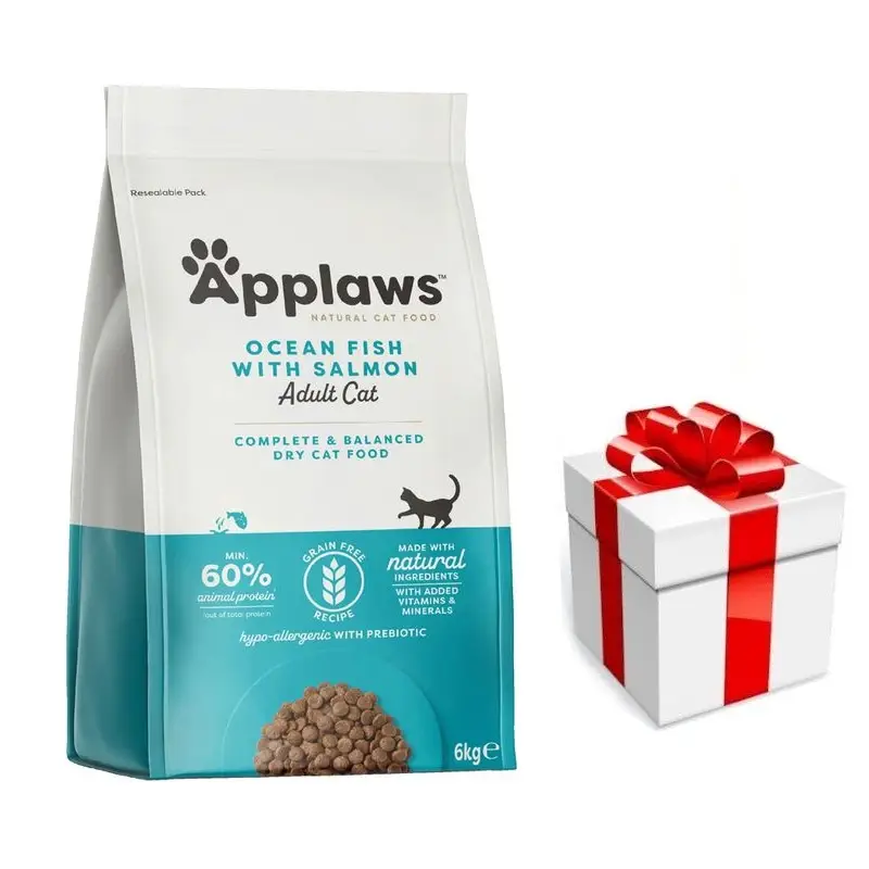 Omezená Nabídka Applaws Cat Adult Ocean Fish&Salmon 6kg + PŘEKVAPENÍ ZDARMA