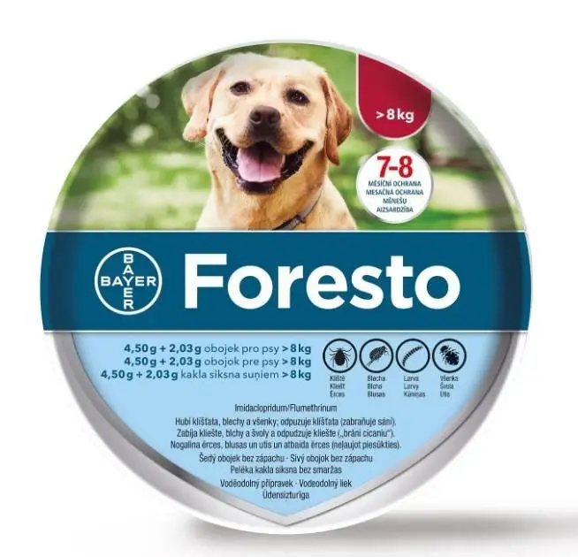 Foresto obojek pro psy nad 8 kg 70 cm x2 LEVNĚJŠÍ V SADĚ !!!! Autentický