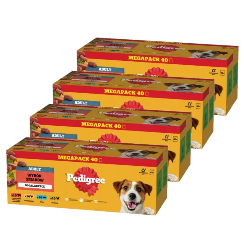 PEDIGREE Adult kapsičky4 x 40x100g Mix příchutí Přímo Od Výrobce