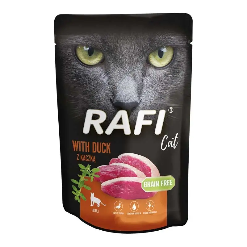 RAFI Cat Adult s kachnou 10x100g Zlevněný