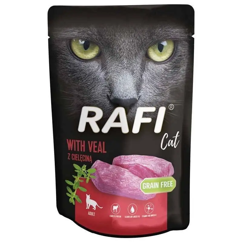 Nová Kolekce RAFI Cat Adult s telecím masem 10x100g