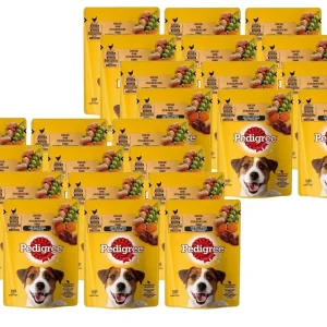 PEDIGREE Adult sáček 24x100g - mokré krmivo pro psy s kuřecím masem a zeleninou v omáčce Zlevněný