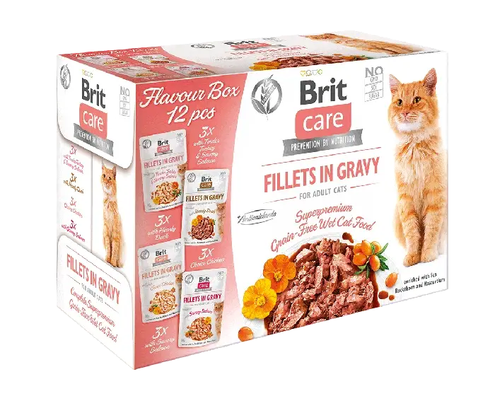 Super Cena BRIT CARE Kočičí filety v omáčce mix 12x85g