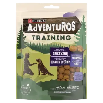 ADVENTUROS Výcvikové pamlsky pro psy bohaté na zvěřinu 115g Expresní Doručení
