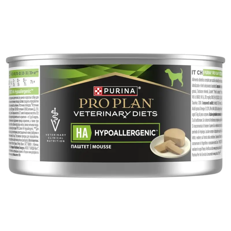 Originální PRO PLAN Veterinary Diets HA Hypoalergenní vlhké krmivo pro psy myš 195g