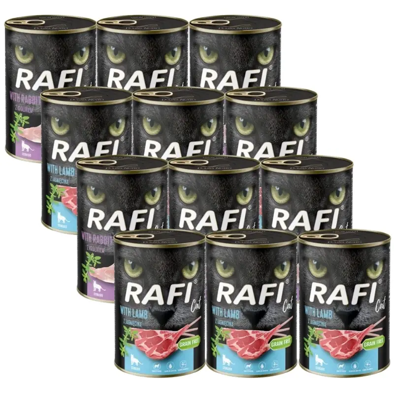 RAFI Cat Adult Sterilised Mix příchutě 12x400g Výhodná Nabídka