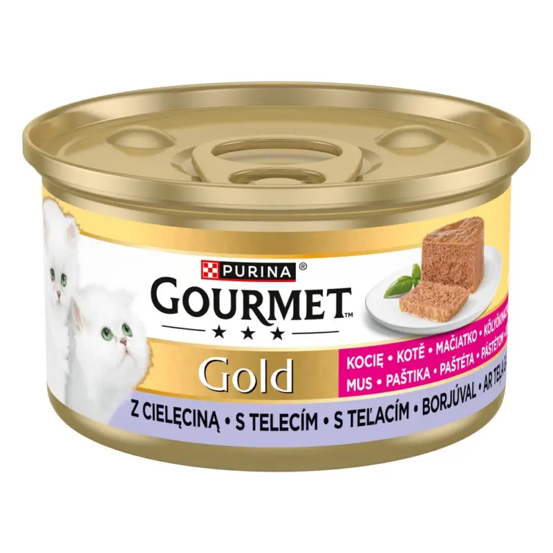 Cenová Bomba Purina Gourmet Gold Kitten pěna s telecím masem 85g