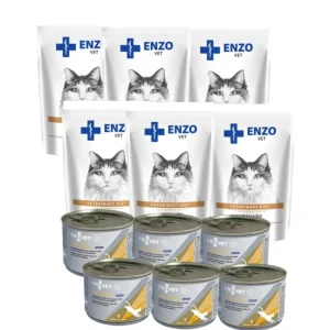 Oblíbený TROVET ASD Urinary Struvite (pro kočky) 200g + ENZO VET Urinary s hovězím masem v želé pro kočky 6x100g
