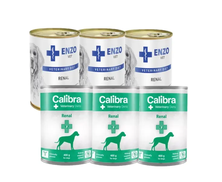 Calibra Veterinary Diets Dog Renal 3x400g + ENZO VET Renal 3x400g Aktuální
