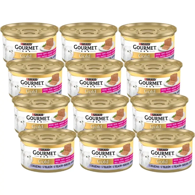 Purina Gourmet Gold Kitten pěna s telecím masem 12x85g Objednat Nyní
