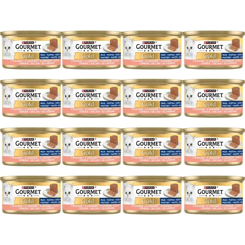 Purina Gourmet Gold mousse s lososem 48x85g Dokud Zásoby Vydrží