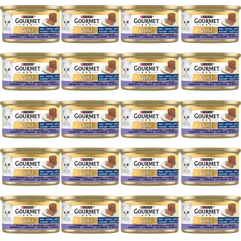 Purina Gourmet Gold mousse s jehněčím masem 72x85g Novinka