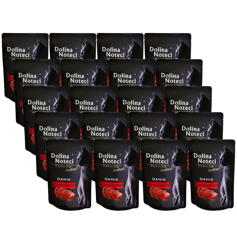Odeslání Ihned Dolina Noteci Premium pro sterilizované kočky s hovězím masem 20x85g