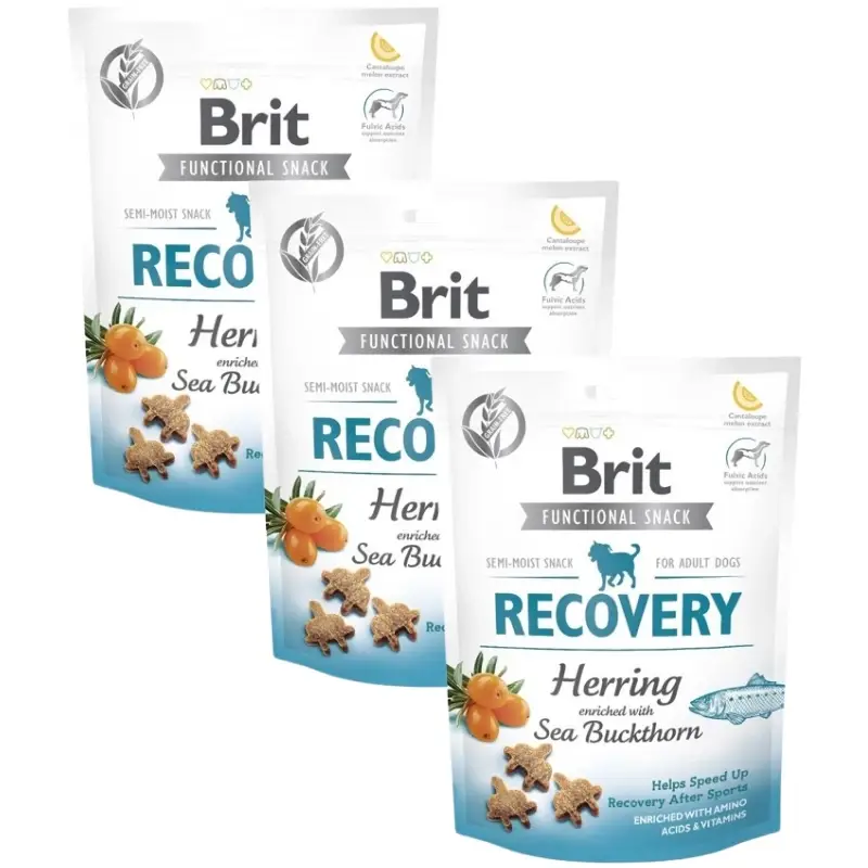 Nová Kolekce BRIT CARE DOG FUNCTIONAL SNACK RECOVERY HERRING 3x150g