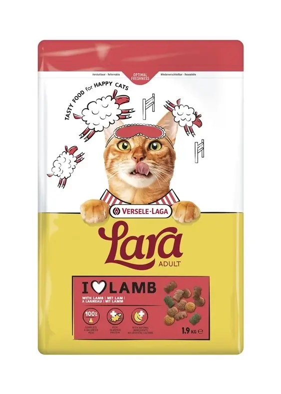 VERSELE-LAGA Lara Adult Lamb 1,9 kg - Krmivo pro dospělé kočky s jehněčím masem Přímo Od Výrobce