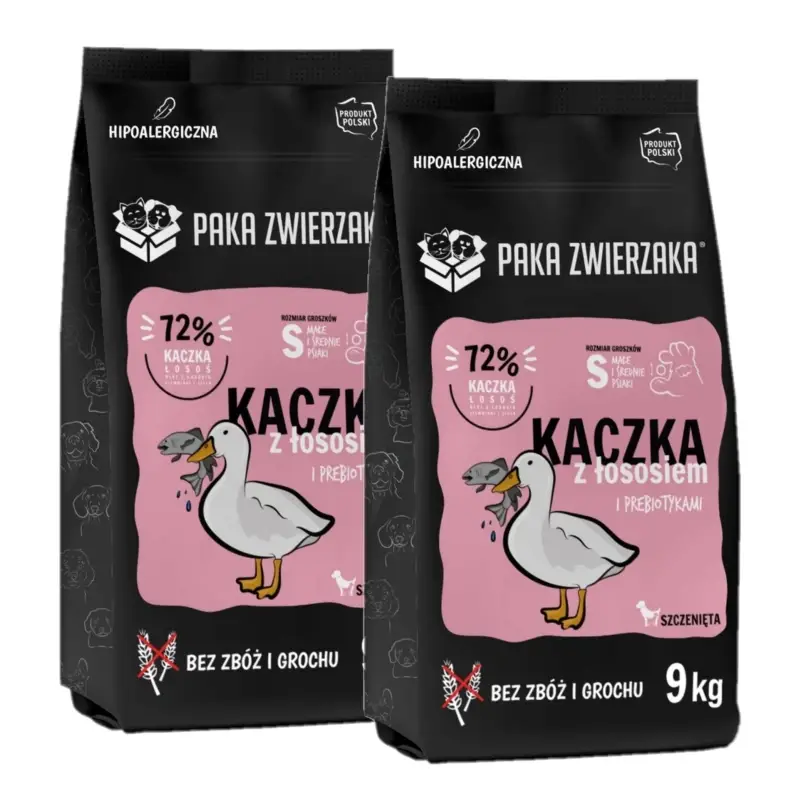 Paka Zwierzaka - Sedmé nebe - Kachna s lososem (kachna a losos ) 2x9kg Originální