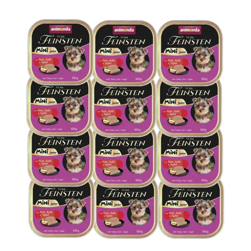 Must-Have ANIMONDA Vom Feinsten mini junior krůtí/telecí/jablko 12x100g