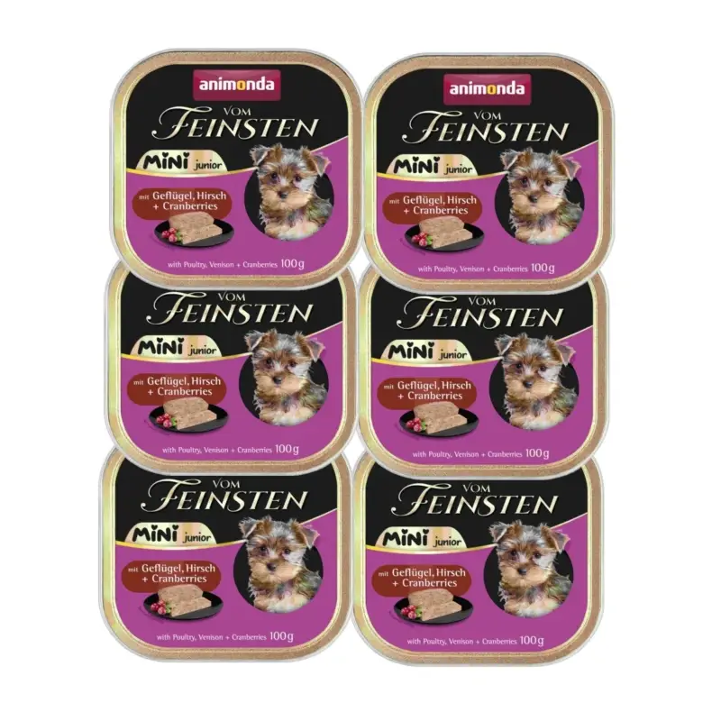 Značkový ANIMONDA Vom Feinsten mini junior drůbež/jelen 6x100g