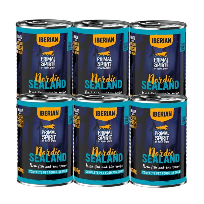 Nízká Cena PRIMAL SPIRIT Iberian Nordic Sealand, plechovka 6x400g