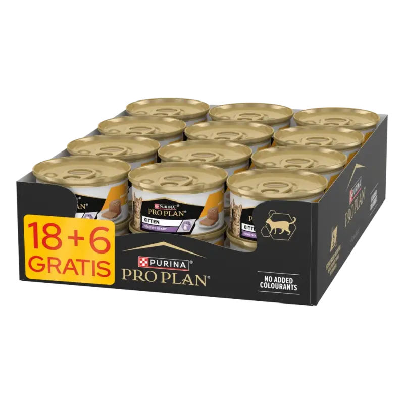 Expresní Doručení PRO PLAN Kitten Mus s kuřecím masem – mokré krmivo pro koťata, 24 x 85 g