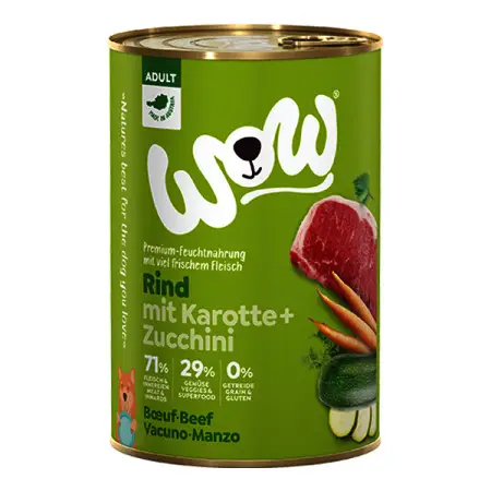 Akční Nabídka WOW konzerva Hovězí s karotkou Adult 400g
