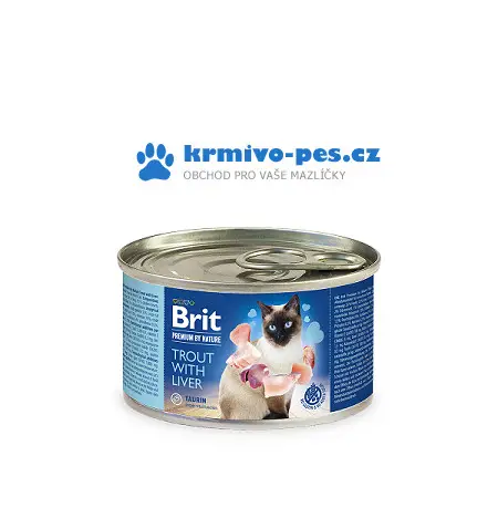 Brit Premium Cat by Nature konzerva Trout&Liver 200g Pouze Dnes