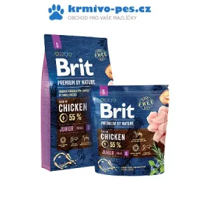Nízká Cena Brit Premium Dog by Nature Junior S 1kg