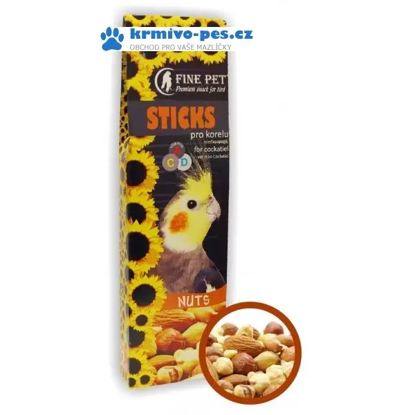 Akce FINE PET Tyčinka Korela ořechy 2ks/110g