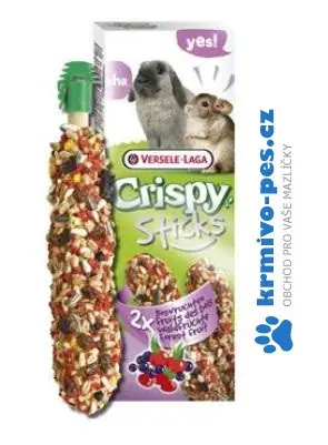 VL Crispy Sticks pro králíky/činčily Lesní ovoce 110g Originální
