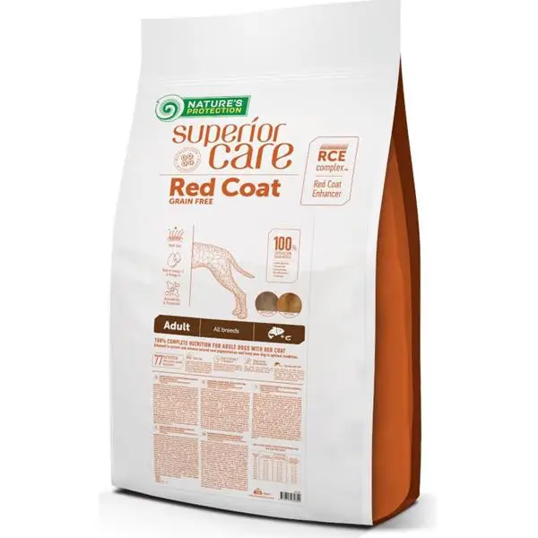 Tovární Cena Nature's Protection Superior Care Dog Dry Red Coat Adult Grain Free Salmon 10 kg