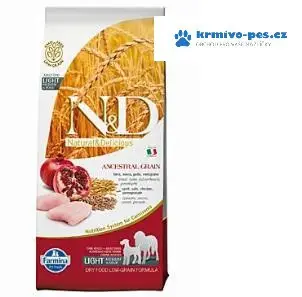 Objednat Nyní N&D LG DOG Light M/L Chicken&Pomegranate 12kg