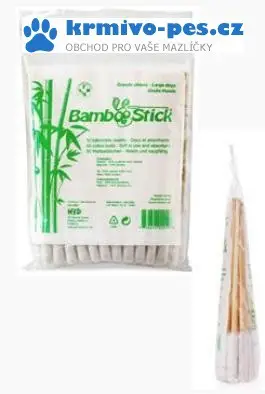 Finální Výprodej Tyčinky vatové BambooStickL/XL pro čištění uší psů 50ks
