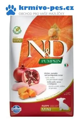 Časově Omezené N&D Pumpkin DOG Puppy Mini Chicken & Pomegranate 2,5kg