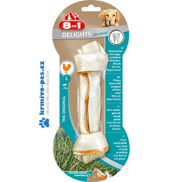 Pochoutka 8in1 Dental Delights Bone L 1ks Dokud Zásoby Vydrží