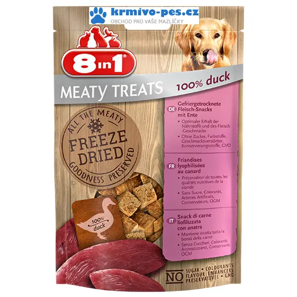 Expresní Doručení Pochoutka 8in1 Meaty Treats FD Duck 50g