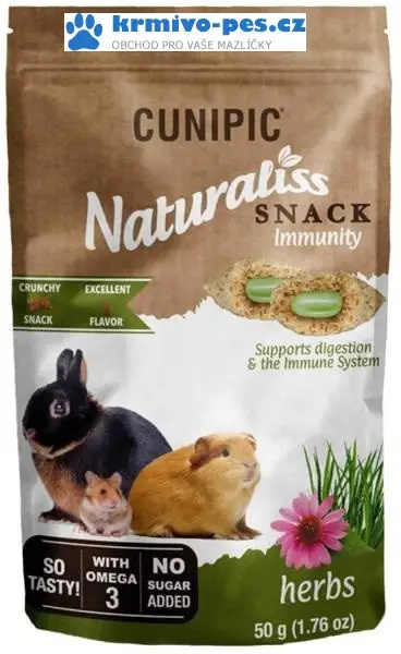 Cunipic Naturaliss snack Immunitiy pro drobné savce 50g Bezpečná Platba