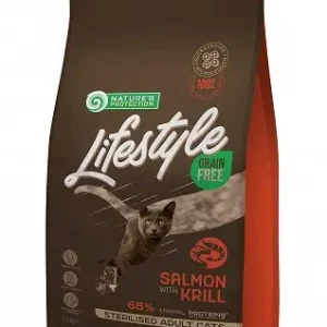 Nature's Protection Cat Dry LifeStyle GF Sterilised Salmon 1,5 kg Autentický