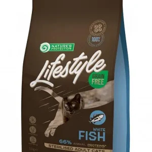 Nature's Protection Cat Dry LifeStyle GF Sterilised White Fish 1,5kg Poslední Šance