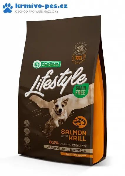 Nature's Protection Dog Dry LifeStyle GF Junior 1,5kg Novinka