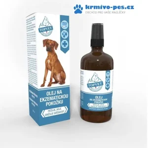 Olej na ekzematickou pokožku pro psy TOPVET 100ml Nová Kolekce