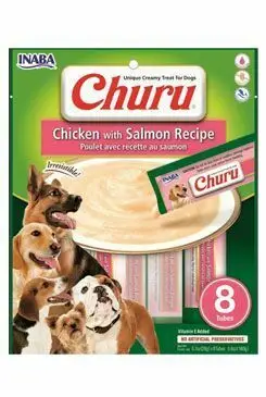 Churu Dog Chicken with Salmon 8x20g Sleva